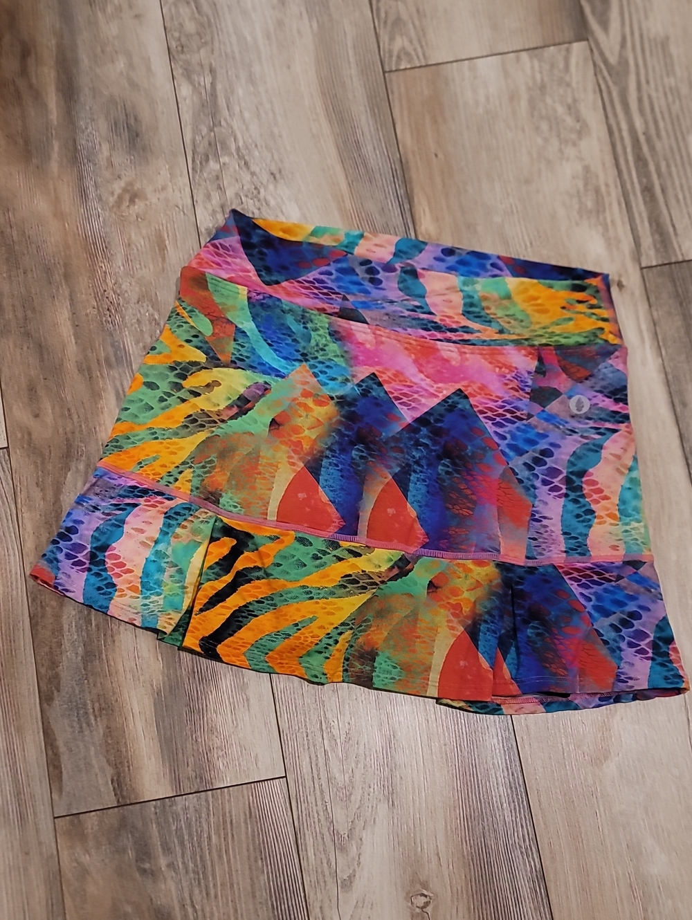 Dona Jo Colorful Snake Print Tennis Skort
